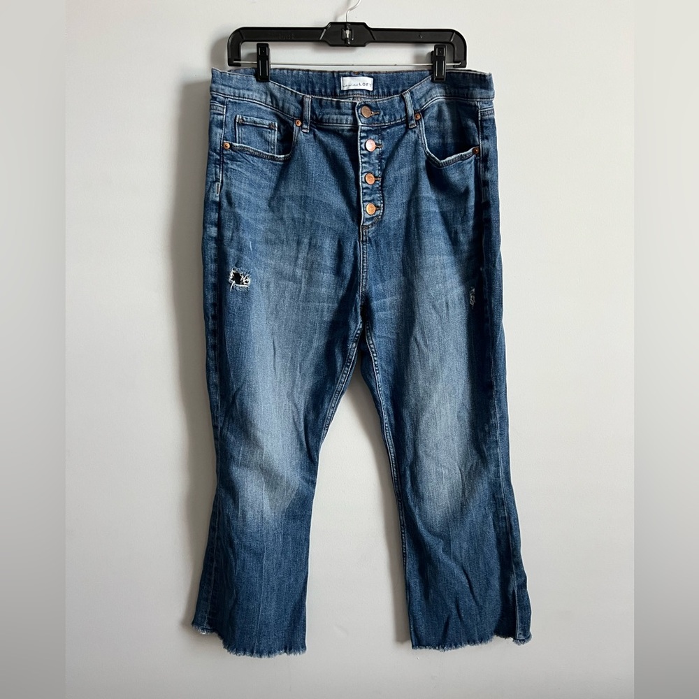 Loft High Waisted Crop Flare Jeans